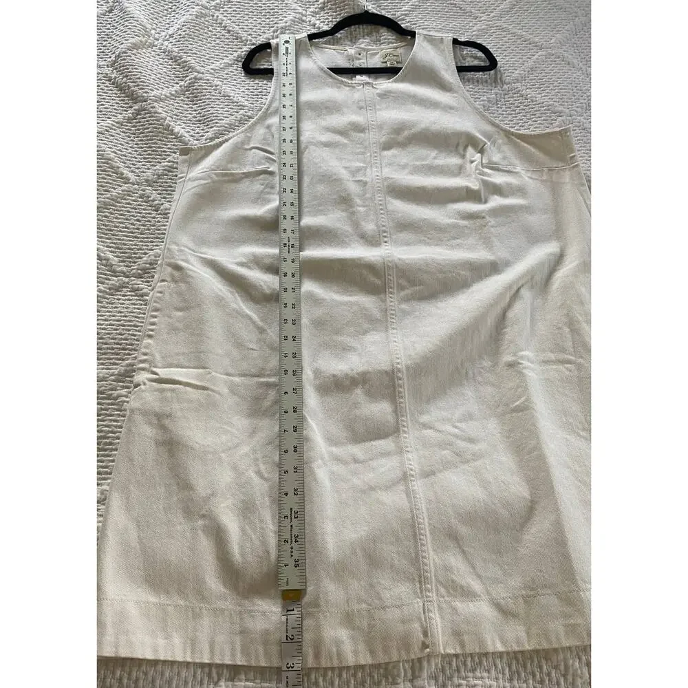 NWT J. CREW DRESS 20 WHITE DENIM COASTAL RESORT VACATION MINIMALIST CASUAL